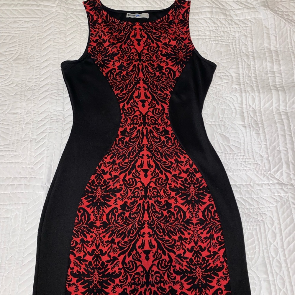 Black and red patterned Bailey Girl dress